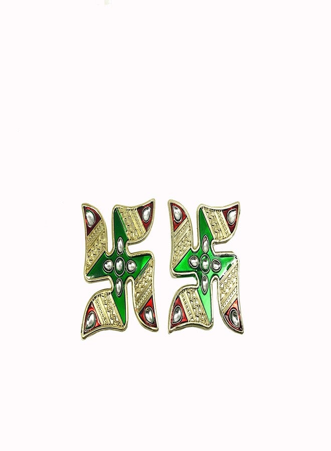 Evisha Subh Laabh and One Pair Swastik Wall Stickers for Home Décor Diwali Decoration - Image 2